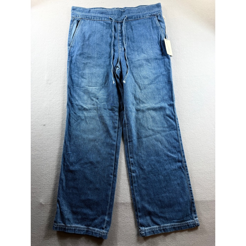 Universal Thread Wide Leg Jeans Womens 8 Blue Drawstring Denim 38x32